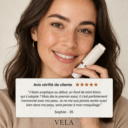 VELA® — Le bâton fond de teint qui s'adapte à toi