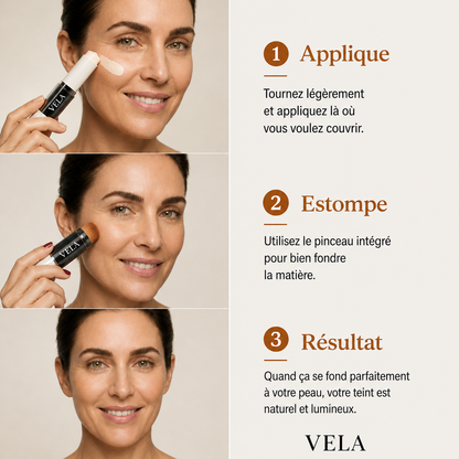 VELA® — Le bâton fond de teint qui s'adapte à toi
